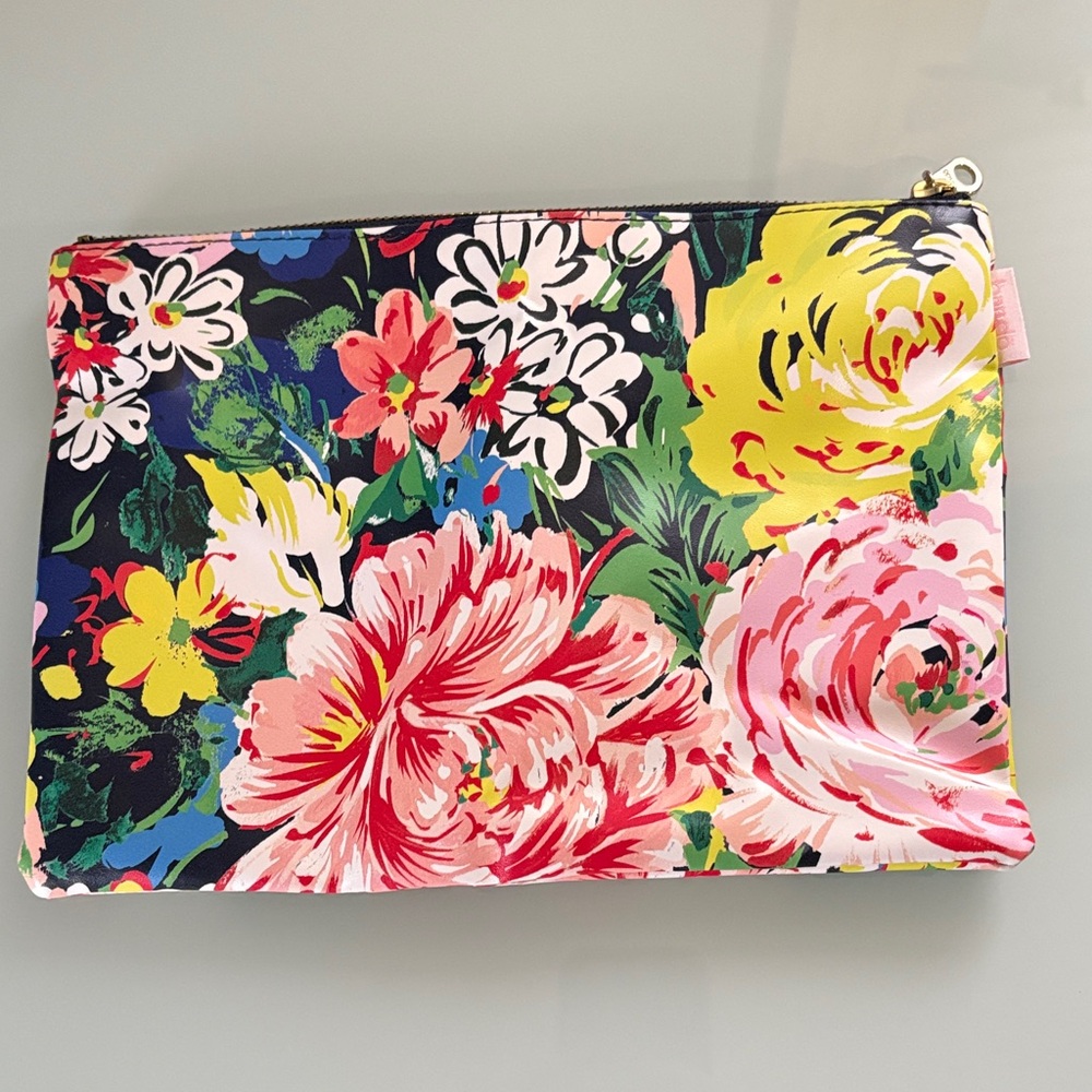 ban.do Floral Cosmetic Zip Pouch - Pink, Yellow & Navy